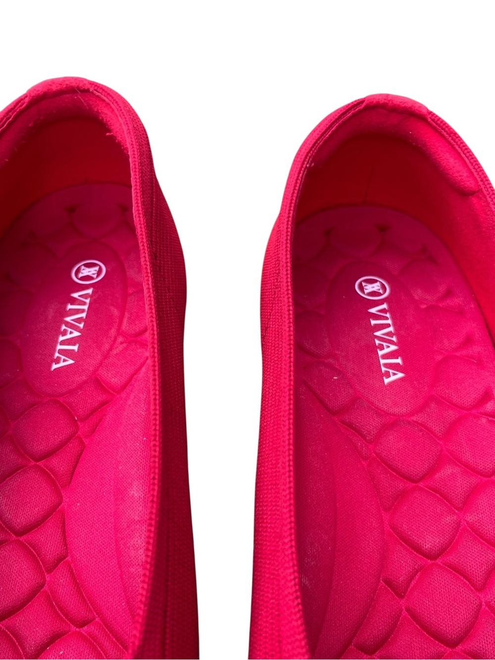 Lightweight Square-Toe V-Cut Flats Red — Size 41 US 9.5 - Picture 6 of 11